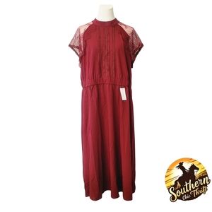 ✨️NWT✨️ LIQUORISH - Size 18 Elegant Red Lace Dress
